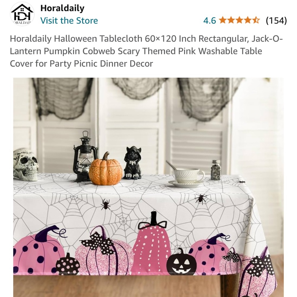 Halloween tablecloth🕷️🕸️
